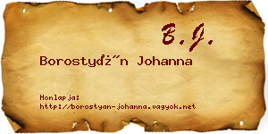 Borostyán Johanna névjegykártya